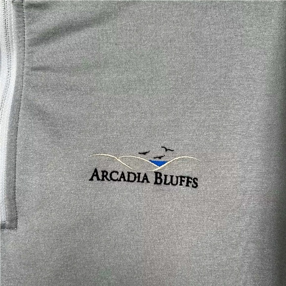 Peter Millar Perth Melange Performance Quarter Zip Mens Size Large Gale Gray - Picture 2 of 14